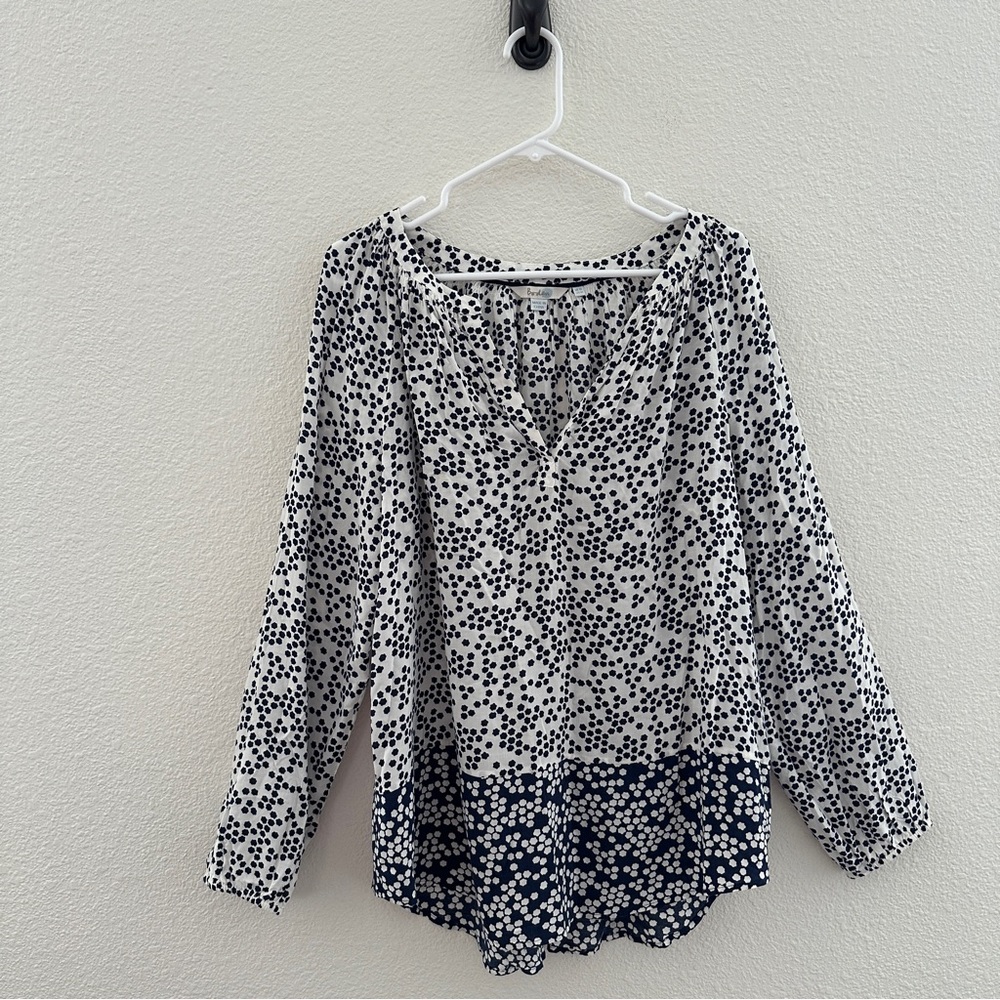 Boden Maya Popover Polka Dot Long Sleeve Women's Top‎ Normcore 14